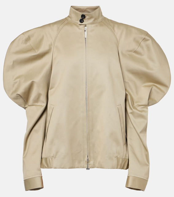 Sacai Puff-sleeve cotton chino jacket