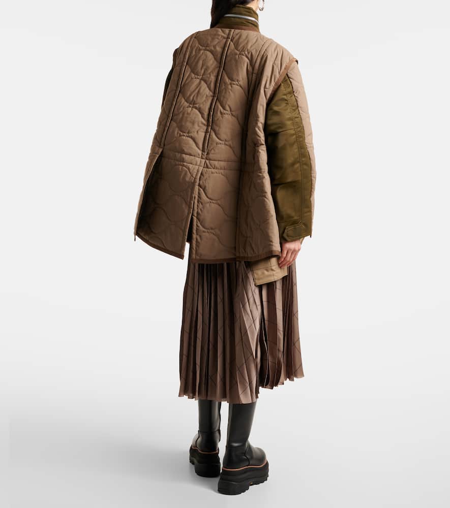 Sacai Quilted ripstop coat