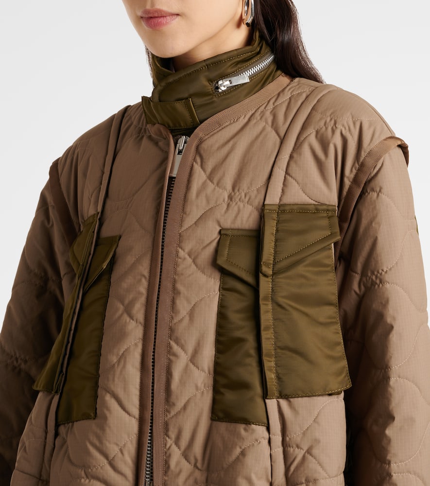 Sacai Quilted ripstop coat