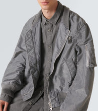 Sacai Ripstop-trimmed twill bomber jacket