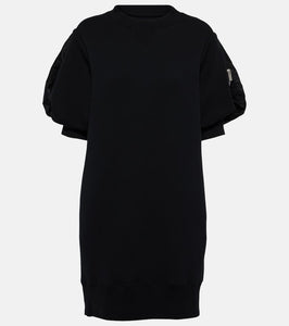 Sacai Sponge cotton-blend minidress
