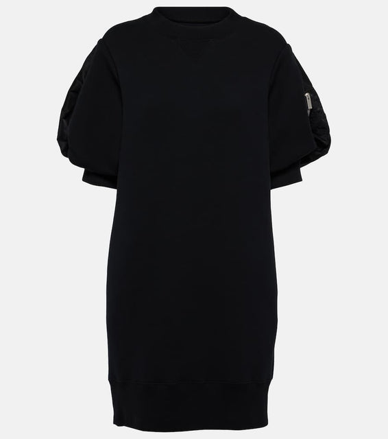 Sacai Sponge cotton-blend minidress
