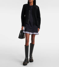 Sacai Striped cotton minidress