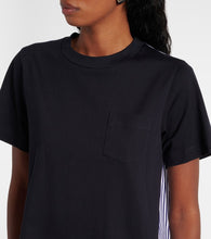 Sacai Striped cotton minidress