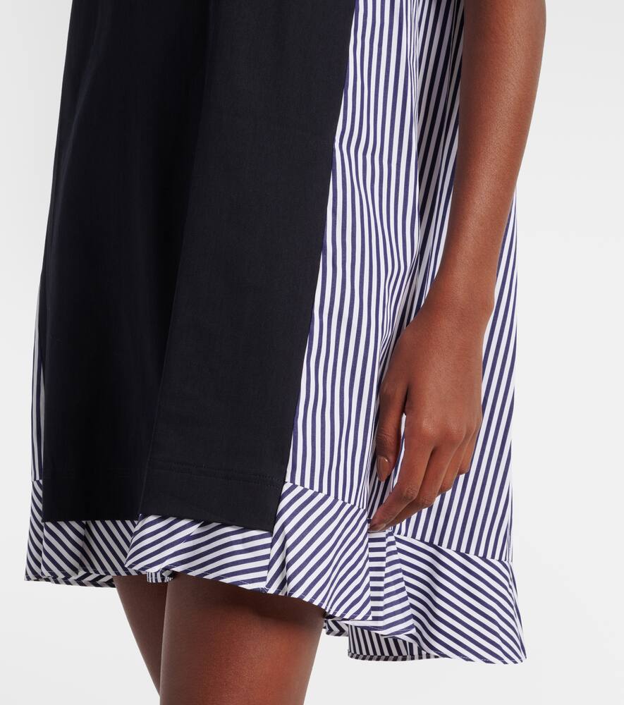 Sacai Striped cotton minidress