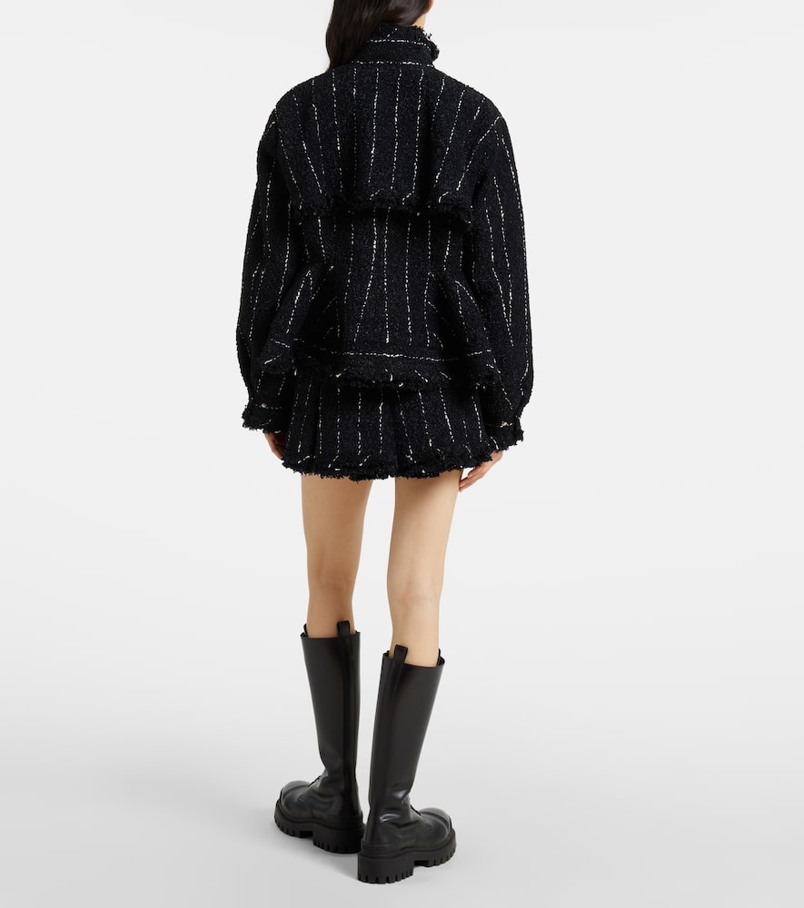 Sacai Striped tweed jacket