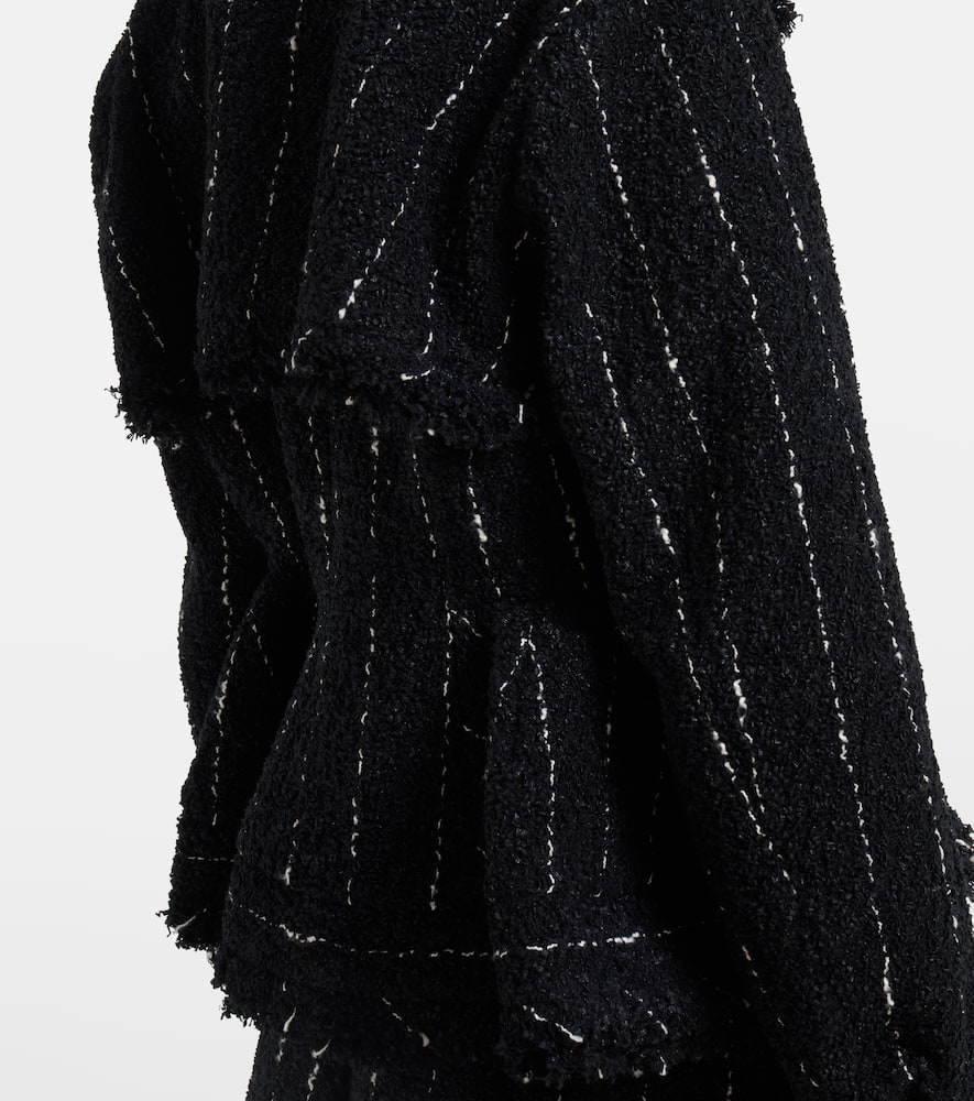 Sacai Striped tweed jacket