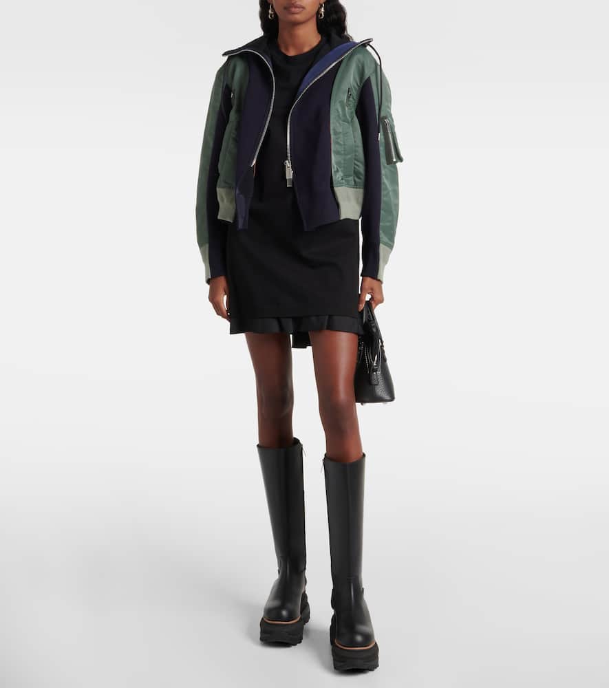 Sacai Twill-paneled hoodie