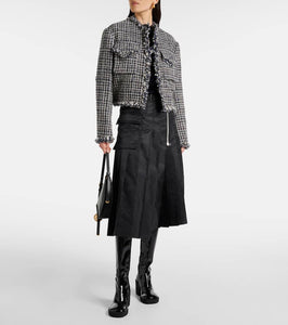 Sacai Wool-blend tweed jacket