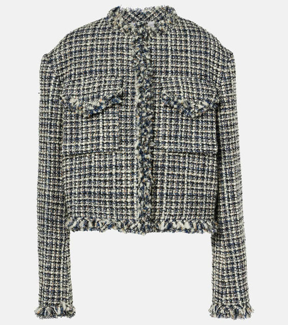 Sacai Wool-blend tweed jacket