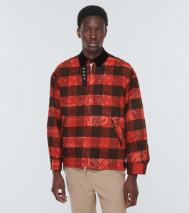 Sacai x Eric Haze checked cotton blouson jacket