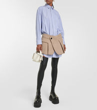 Sacai x Thomas Mason cotton and wool shirt dress