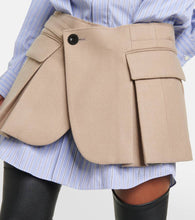 Sacai x Thomas Mason cotton and wool shirt dress