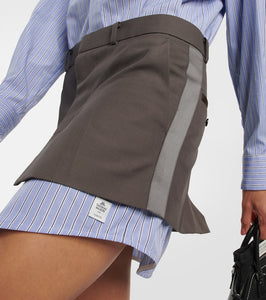 Sacai x Thomas Mason cotton minidress