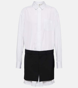 Sacai x Thomas Mason cotton minidress