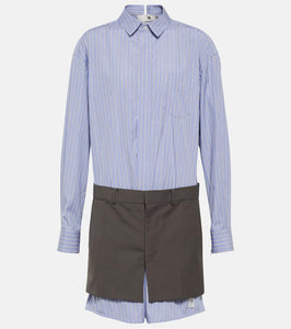 Sacai x Thomas Mason cotton minidress