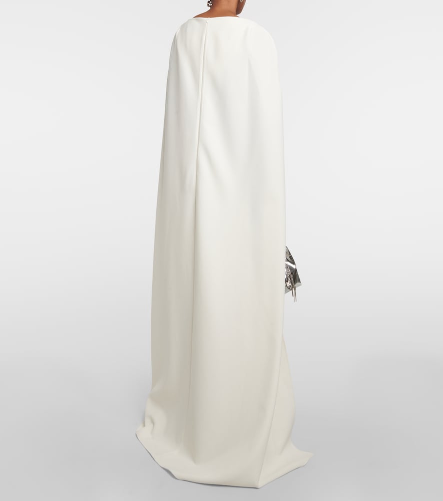 Safiyaa Abrielle embellished caped gown