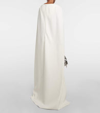 Safiyaa Abrielle embellished caped gown