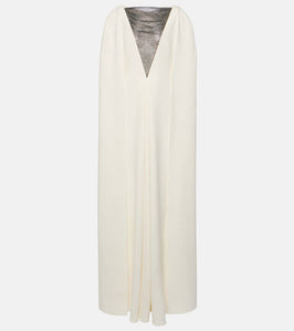 Safiyaa Abrielle embellished caped gown