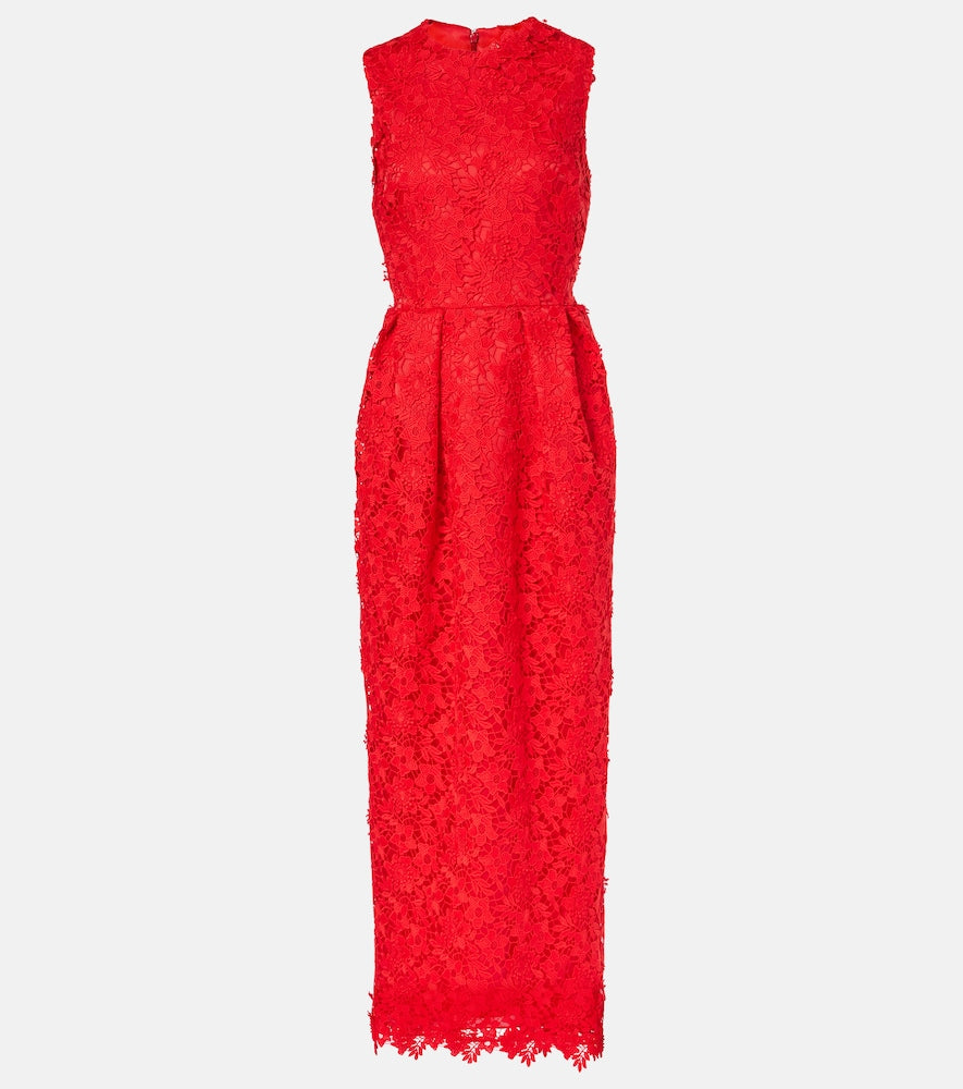 Safiyaa Alani lace midi dress. Safiyaa Alani 蕾丝中长连衣裙