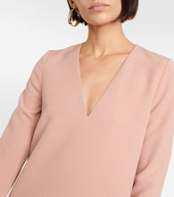 Safiyaa Aleannah feather-trimmed crêpe minidress