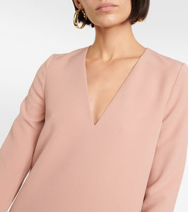 Safiyaa Aleannah feather-trimmed crêpe minidress