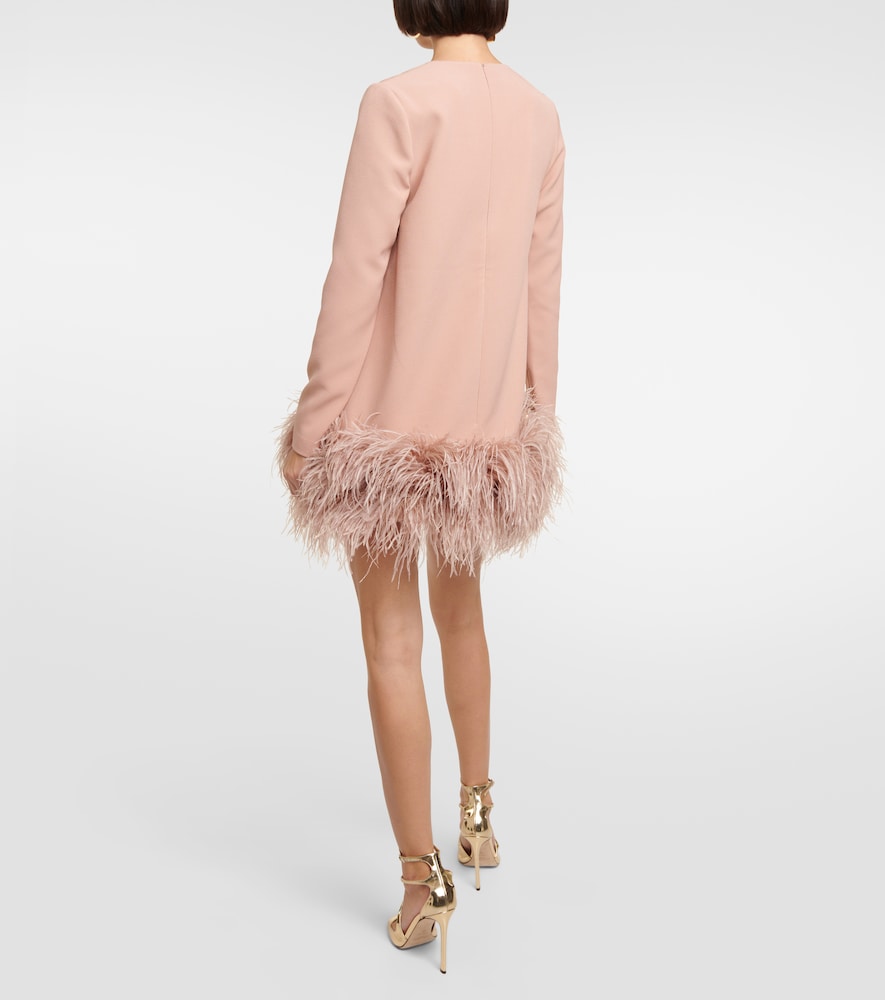 Safiyaa Aleannah feather-trimmed  minidress