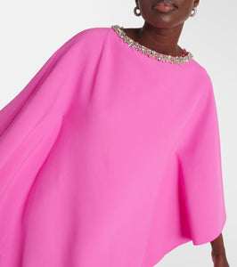 Safiyaa Amarella crystal-embellished crêpe gown