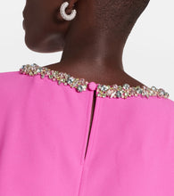 Safiyaa Amarella crystal-embellished crêpe gown