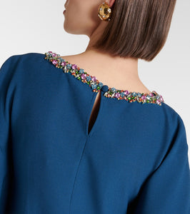 Safiyaa Amarella embellished crêpe gown