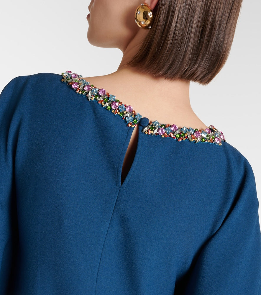 Safiyaa Amarella embellished crêpe gown
