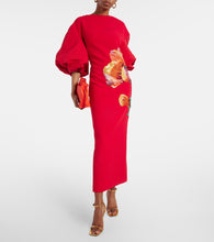 Safiyaa Amira embroidered floral midi dress