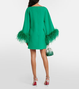 Safiyaa Arama feather-trimmed minidress