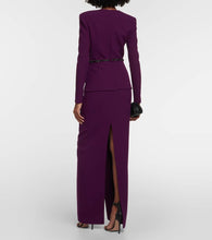 Safiyaa Asymmetric embellished crêpe gown