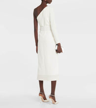 Safiyaa Asymmetrical crêpe midi dress