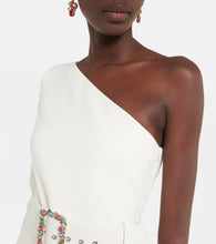 Safiyaa Asymmetrical crêpe midi dress