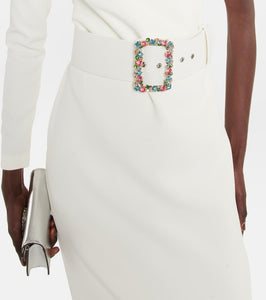 Safiyaa Asymmetrical crêpe midi dress