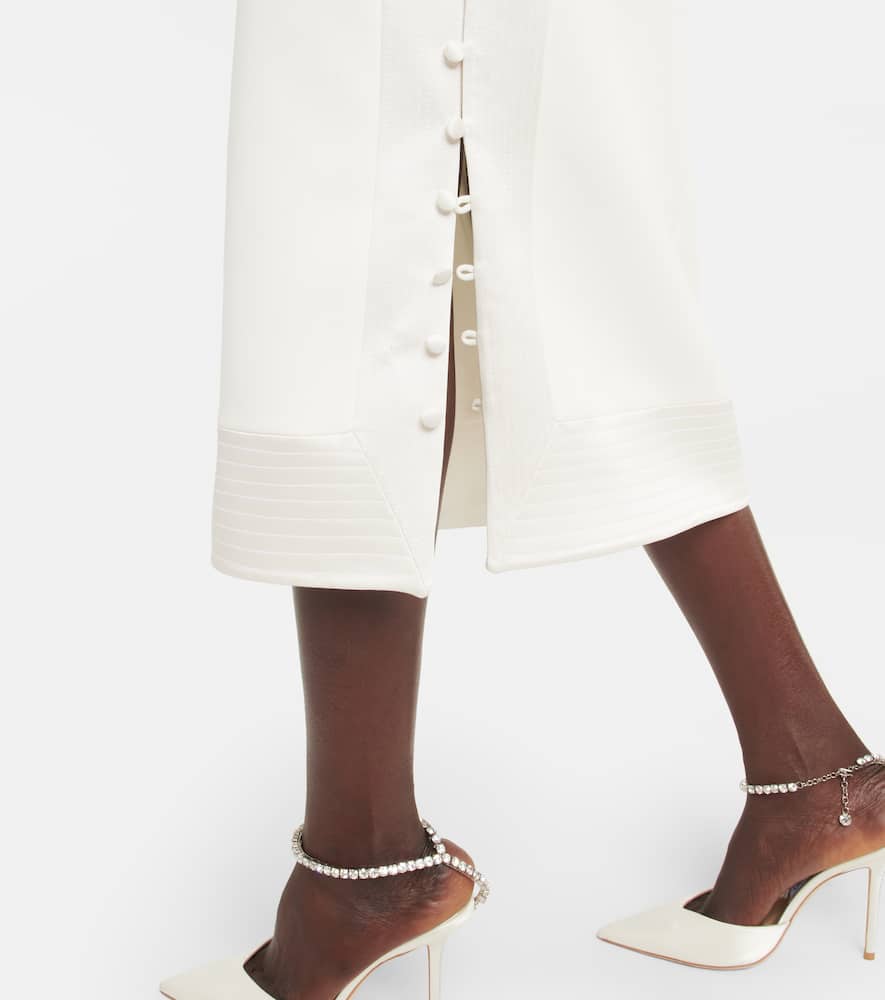 Safiyaa Asymmetrical crêpe midi dress