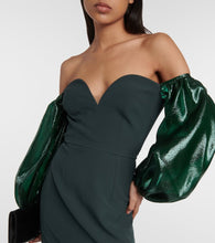 Safiyaa Aurelius balloon-sleeve midi dress