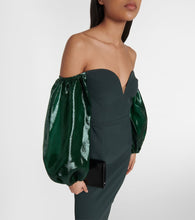 Safiyaa Aurelius balloon-sleeve midi dress