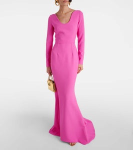 Safiyaa Auria crêpe gown