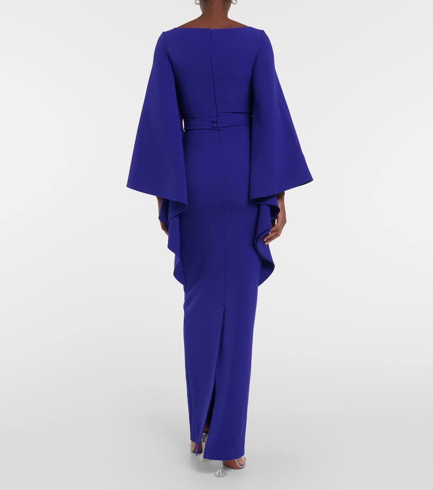 Safiyaa Boat N Flared belted maxi dress