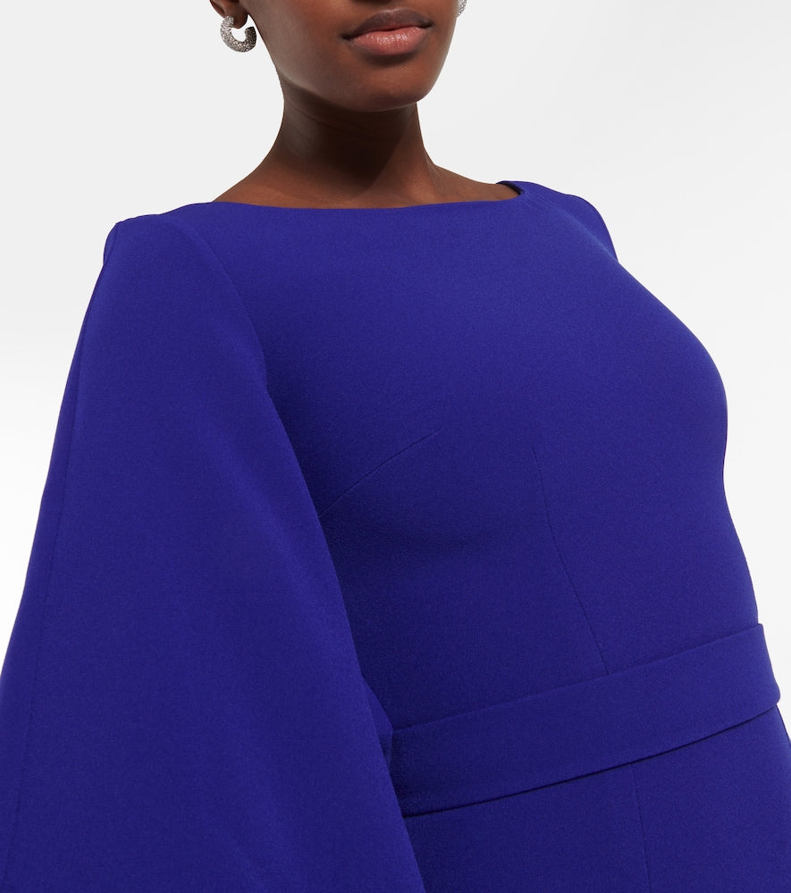 Safiyaa Boat N Flared belted maxi dress