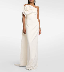 Safiyaa Bridal Briannie crêpe and faille gown