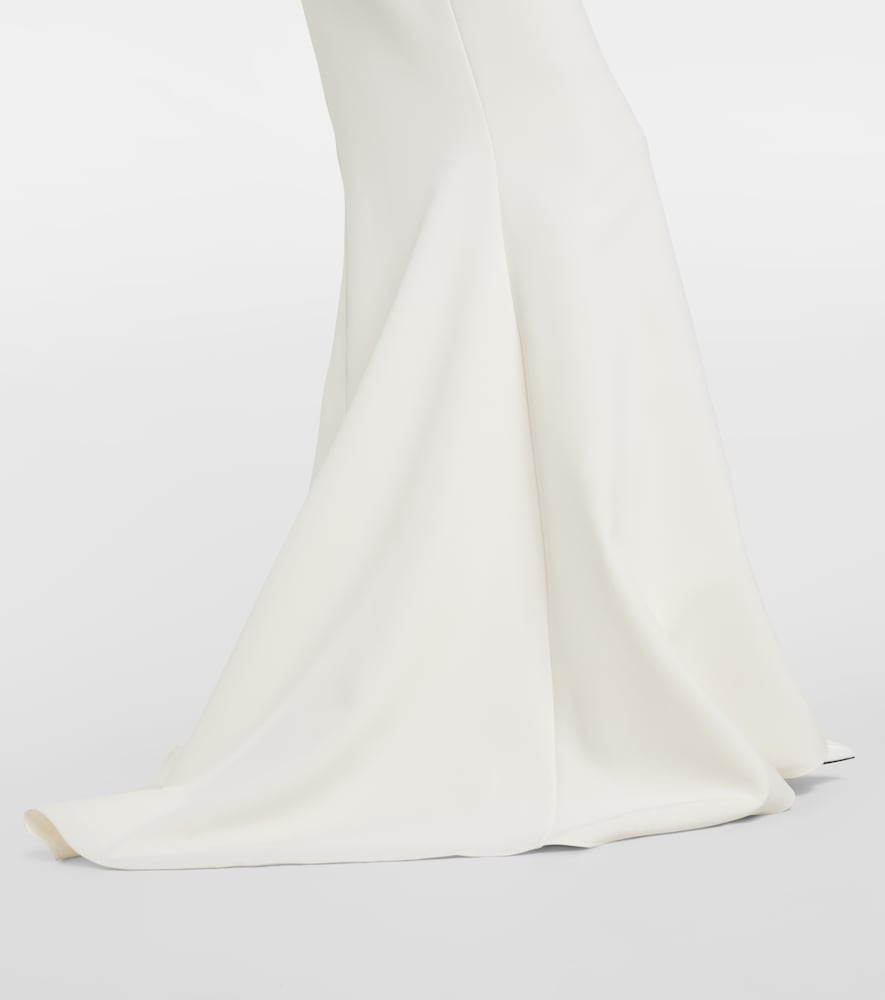 Safiyaa Bridal Starlana feather-trimmed  gown