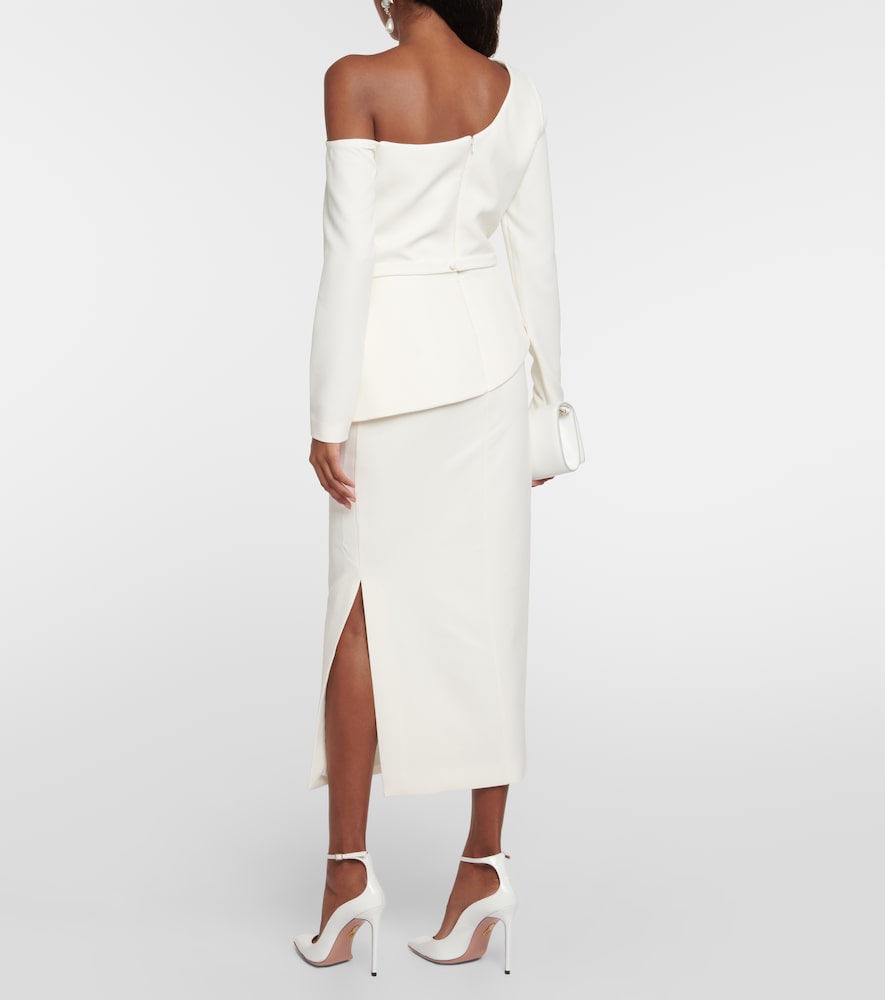 Safiyaa Bridal asymmetric midi dress