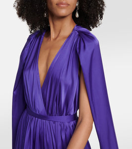 Safiyaa Bridal chiffon cape gown