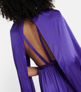 Safiyaa Bridal chiffon cape gown