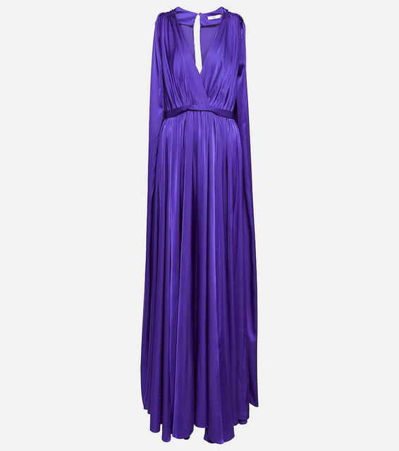 Safiyaa Bridal chiffon cape gown