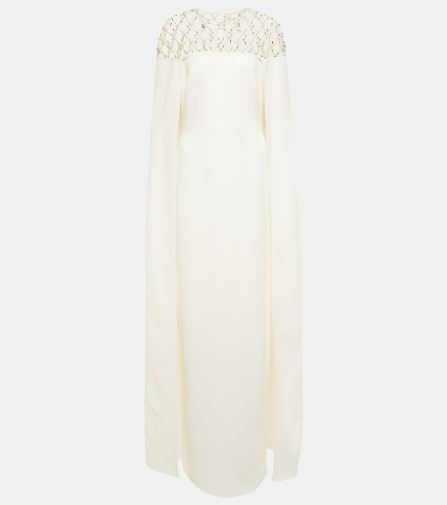 Safiyaa Bridal embellished  cape gown. Safiyaa Bridal 缀饰披肩礼服